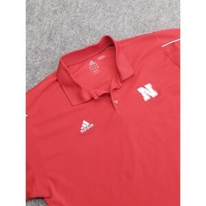 Nebraska Cornhusker‎ Polo Shirt Mens XL Red Golf Short Sleeve Casual Logo